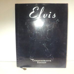 Elvis Commemorative Edition Book 2002 Blue Suede Cover Hardcover 320 Pages